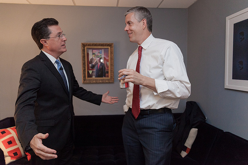 You watch this man serve an hour of right-wing agitprop every night, but it's OK because it's "ironic". (Credit: US Department of Education)