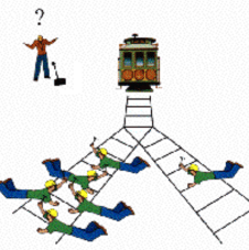 In the famous Trolley Problem thought experiment we are presented with two choices. Let the trolley continue and kill 5, or pull the switch and to kill 1. Where do your intuitions point?